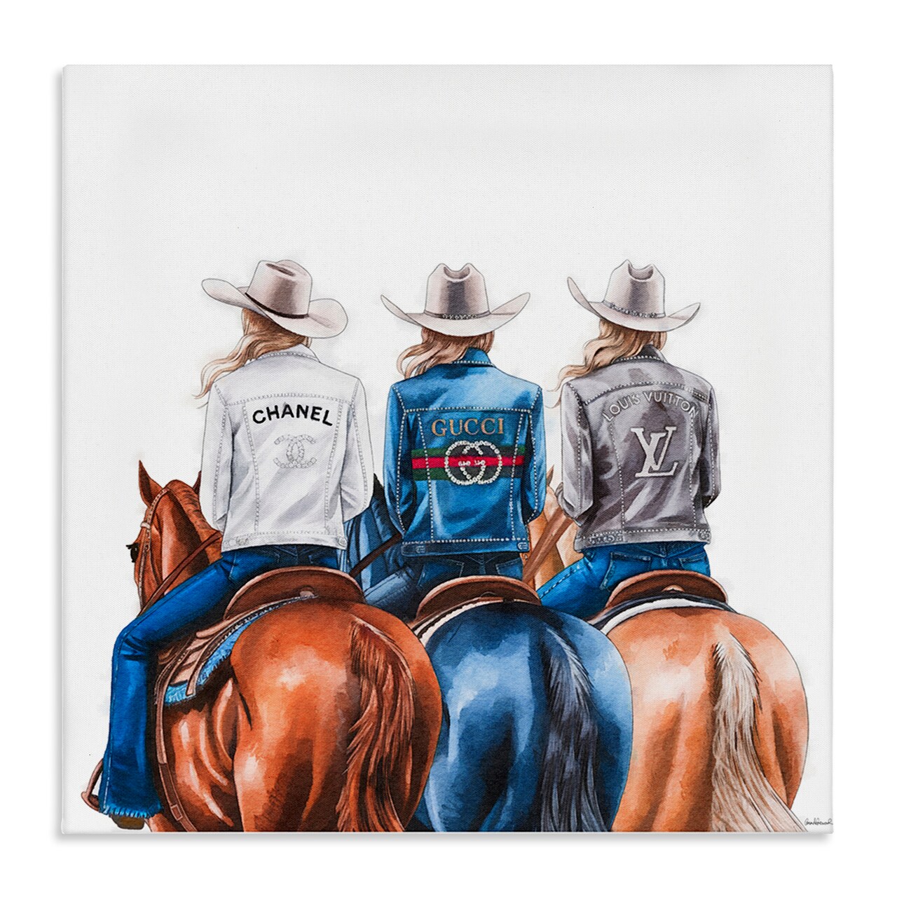 Stupell Industries Fashion Trend Cowgirls Canvas Wall Art Design by Amanda Greenwood